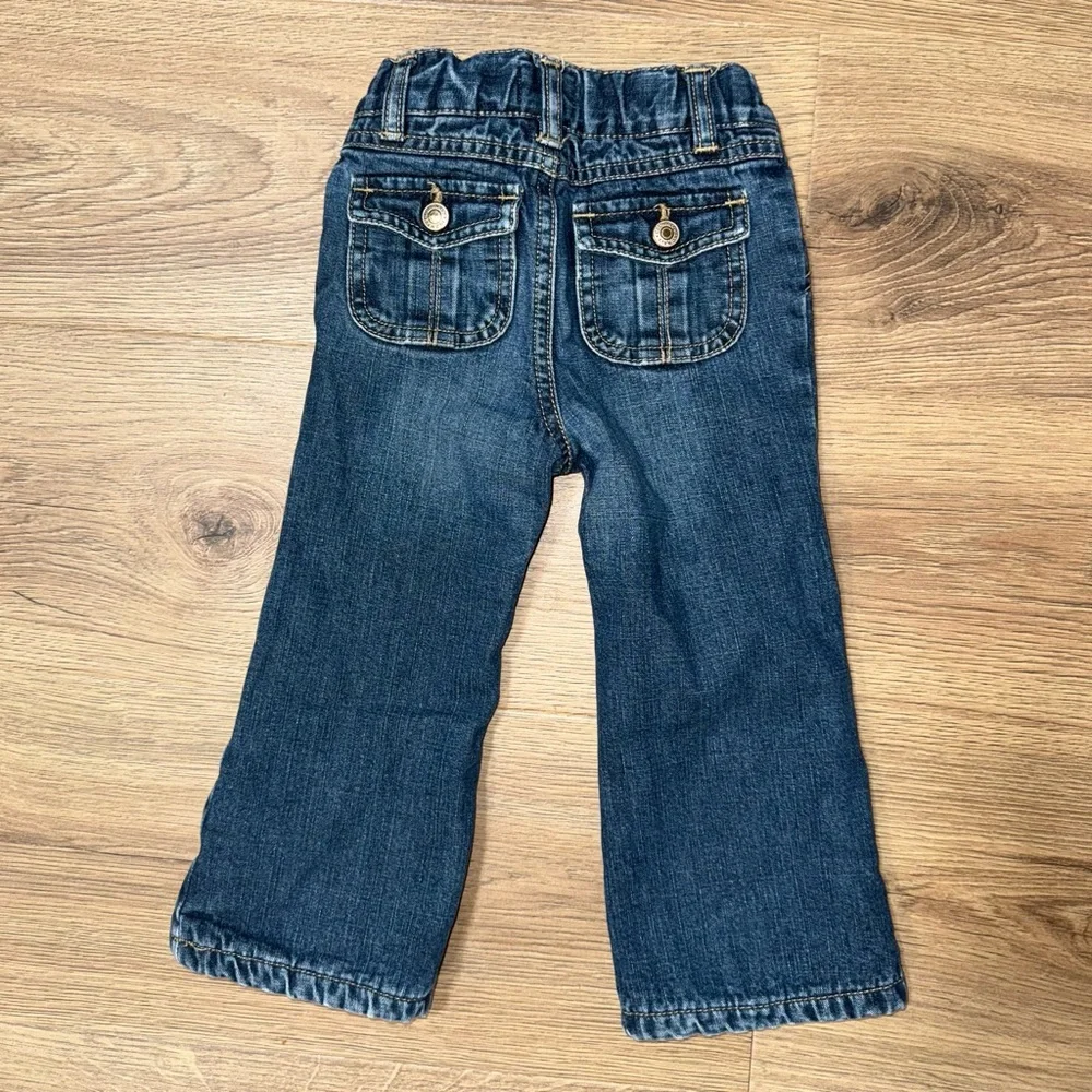 VTG Vintage 2000s Y2K Toddler Girls Old Navy Fleece Lined Jeans‎ Size 2T